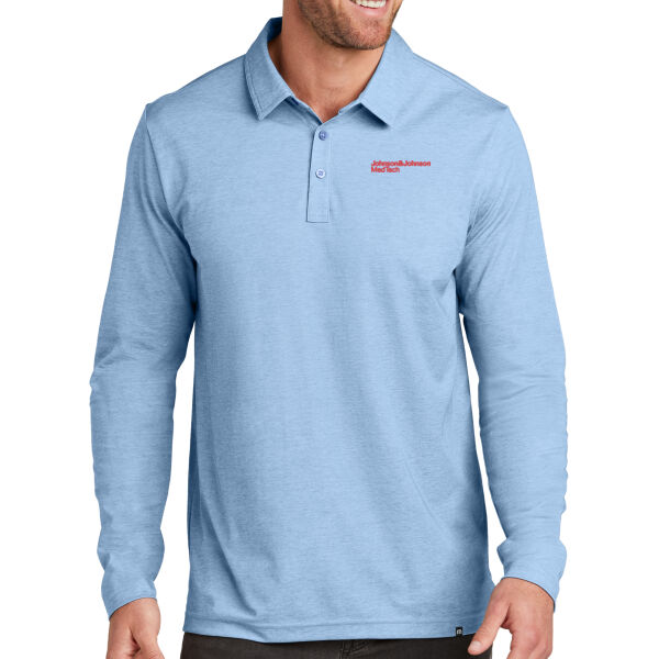 TravisMathew Oceanside Heather Long Sleeve Polo Thumbnail